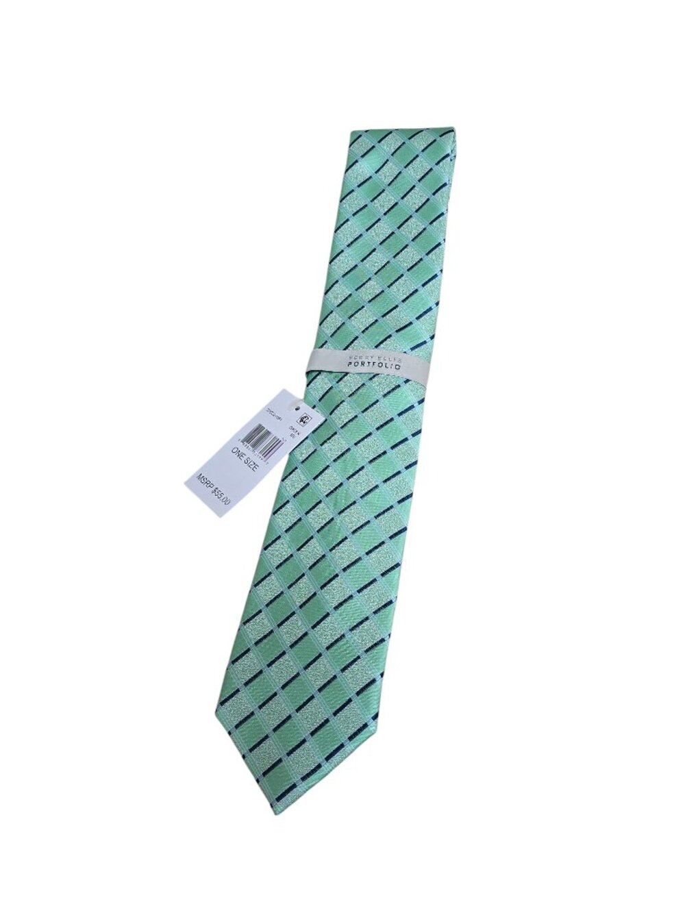 Perry Ellis Men's Geometric-Print Tie - Green NWT